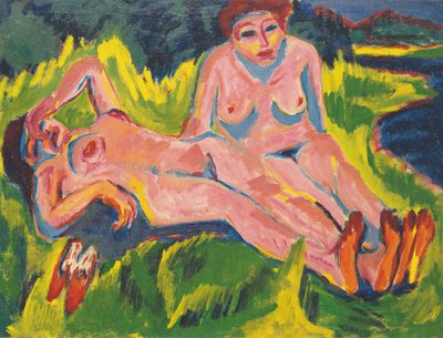 Deux nus roses au lac - Ernst Ludwig Kirchner